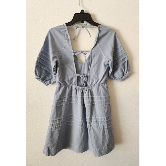 Avec Les Filles Women's Juniors Babydoll Puff Sleeve Dress - Picture 4 of 7